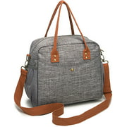 Lunch Bag for Women Insulated Waterproof Lunch Tote Bag with Adjust Shoulder Strap Work Gray