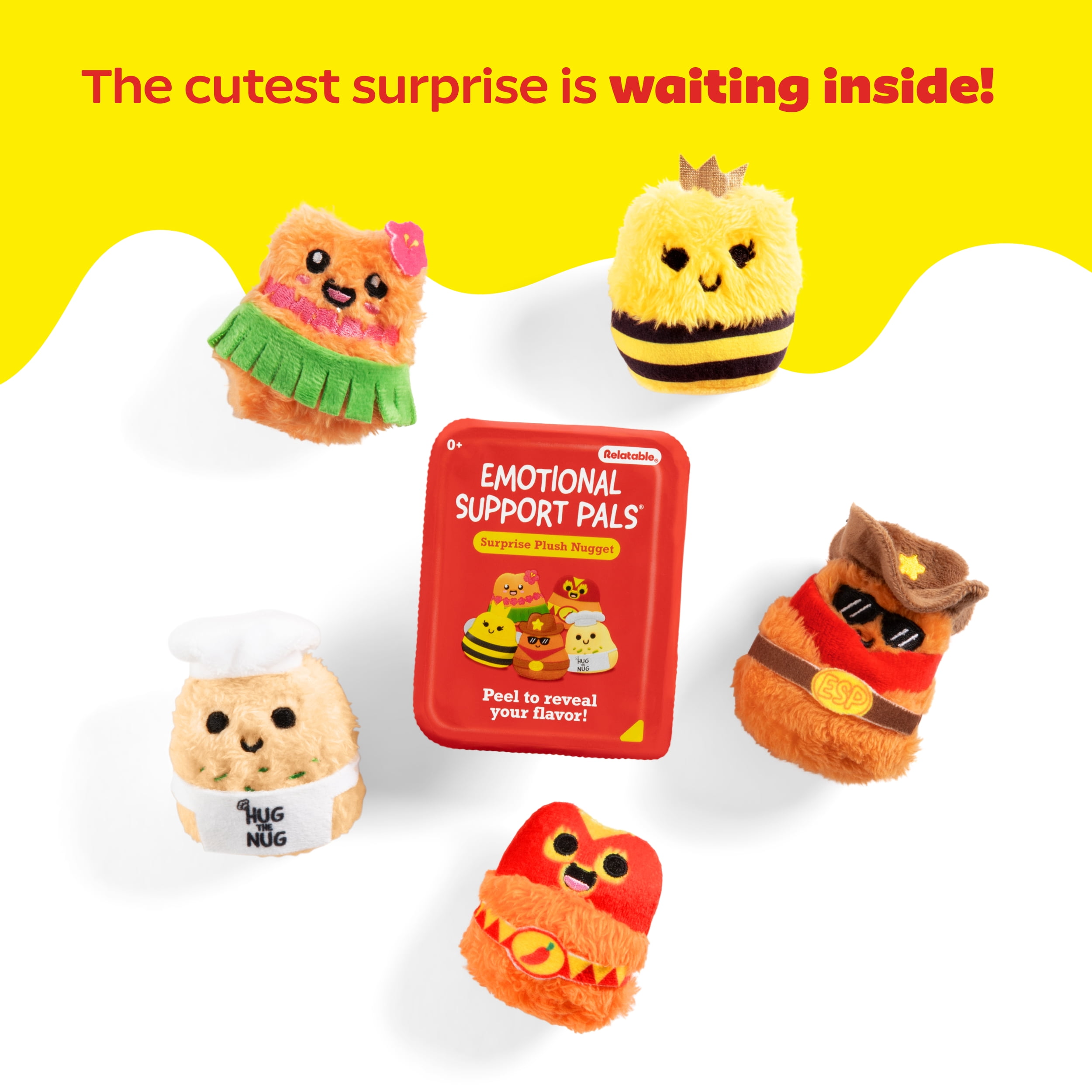 Emotional Support Pals Nugget Blindbox - Cute Stuffed Animals & Toys - Includes 1 Plush Nugget