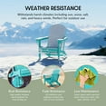 thumbnail image 5 of WestinTrends Malibu 5-Piece HDPE Adirondack Chair Outdoor Patio Conversation Set, Turquoise, 5 of 15