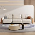 thumbnail image 4 of Leather Designer Living Room Sofas Lazy Lounge Nordic Luxury Living Room Sofas Modern White Sillones Individuales Couch Set My Lux Decor Round, 4 of 14
