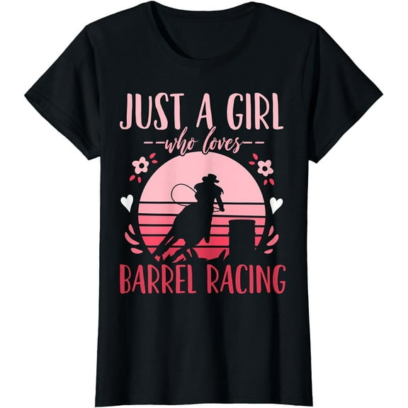 Barrel Racing Just a Girl Who Loves Barrel Racing Retro T-Shirt