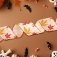 thumbnail image 5 of Btomtd 196.85"x2.55" Faux Linen Woven Ribbon with Pumpkin and Maple Leaf for Halloween Thanksgiving Ornaments Holiday Party Decoration Ribbon for Crafting, D, 5 of 6