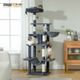 thumbnail image 6 of PAWZ Road 64" Cat Tree 5-Tier Sisal Scratching Post Tower Hammock Perch for Indoor Cats, Dark Gray, 6 of 17