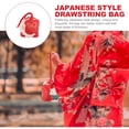 thumbnail image 4 of Japanese Style Drawstring Bag Japanese Kimono Purse Portable Phone Pouch, 4 of 5