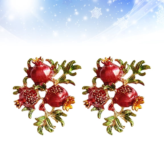 Minkissy 10Pcs Pomegranate Ornaments Red Pendant Charms for Christmas Mother's Day Valentine's Day
