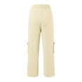 thumbnail image 3 of WILLBEST Pantalones Casuales para Mujer, de Cintura Alta, Lisos, con Cordones, para el Trabajo, con Bolsillo y Pierna Recta, para Uso Diario y Diario. Chica, 3 of 6