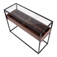 thumbnail image 5 of Lumisource Display Contemporary Console Table in Black Metal, Walnut Wood, and Clear Glass, 5 of 7