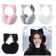 thumbnail image 2 of Fleecy Kitten EarMuffs for Winter Sports Adjustable Plush Headband for Women Outdoor Cold Weather Warm, 2 of 9