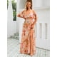 thumbnail image 3 of Vestido de dama de honor Ever-Pretty de chifón con hombros descubiertos, color melocotón US6, 3 of 6