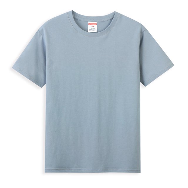 T-Shirt à Manches Courtes pour Homme à Col Ras du Cou en Coton Biologique 100 % - Bleu