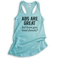 thumbnail image 1 of Abs Are Great But Have You Tried Donuts Tank Top, Ladies Racerback Tank Top, Donut Tank, Funny Workout Tank, Cancun, Medium, 1 of 3