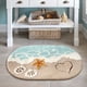 thumbnail image 5 of Alfombras de Baño Playeras con Diseño de Conchas Marinas, Divertidas, Extra Suaves, con Mechones de Secado Rápido, con Olas y Estrellas de Mar (40 X 60 cm), 5 of 5
