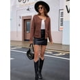 thumbnail image 6 of Women Knit Cardigan Sweaters Fall Fashion Long Sleeve Button Down Trendy Casual Jacket Winter Clothes Caramel Color L, 6 of 8