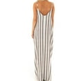 thumbnail image 2 of Baohd Été Femmes Strappy pour Cami Rayé Longue Robe Boho Maxi Gris M, 2 of 6