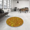 thumbnail image 4 of Ahgly Company Machine Washable Indoor Rectangle Transitional Mahogany Brown Area Rugs, 8' x 12', 4 of 7