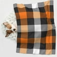 thumbnail image 6 of Naloa Orange Plaid Dog Blanket, 3 Sizes Cat Blanket for Indoor Cats Large Medium Small Dog Gifts-, 6 of 8