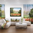 thumbnail image 3 of Designart - Poppy Field with Sky - Landscape Art Print Framed Canvas, 3 of 4