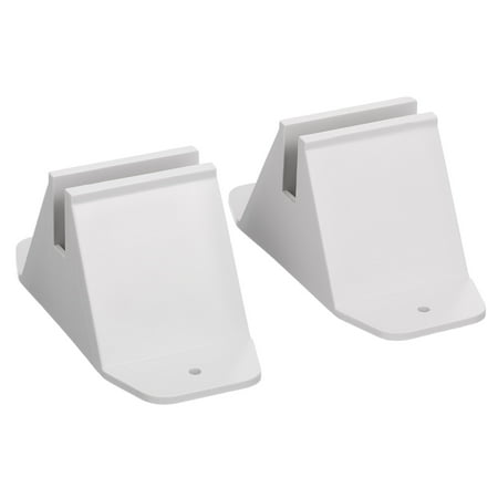 PAMINGONO 2Set Garden Fence Base Stand White Plastic Stability Support for Homeowners