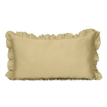 Vargottam Ruffled Pillow Sham King 36x20 Cotton Frill Pillow Cases Shabby Chic Farmhouse Decor Pillowcase