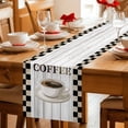 thumbnail image 5 of Vintage Coffee Table Runner 72 Inches, Modern Farmhouse Wooden Black Brow Plaid Bed Runner Dresser Scarves Tabletop for Indoor Outdoor Parties/Ceremony/Banquet, 13" x 72", 5 of 8