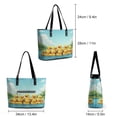 thumbnail image 3 of Yellow Duck Woman Leather Handbags Large Tote Bag Fashion Portable Handbags With Zipper, 3 of 7