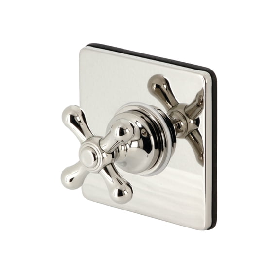Kingston Brass KS3046AX Single-Handle Three-Way Diverter Valve with Square Trim Kit in Polished Nickel