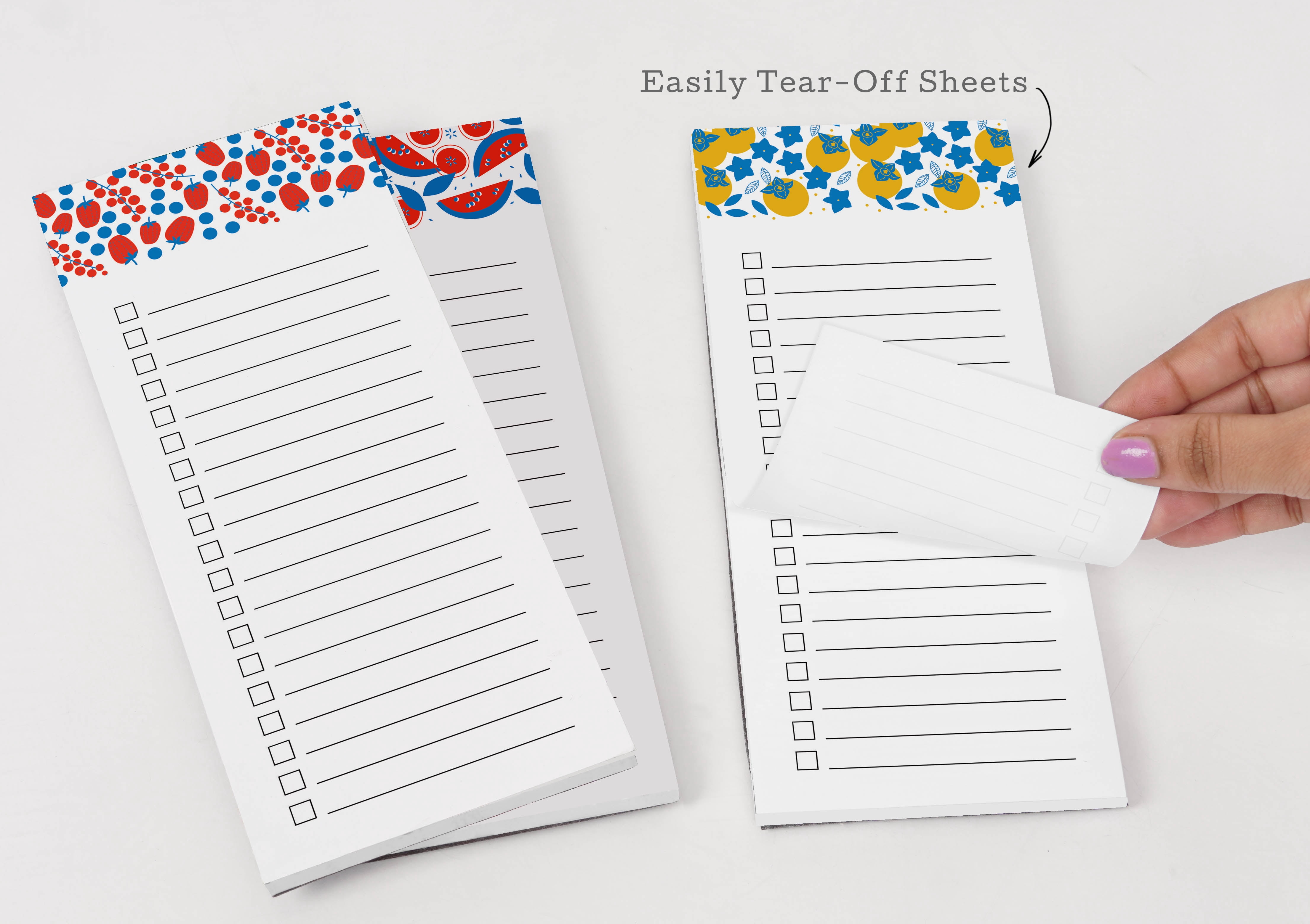Inkdotpot Pack of 3 Magnetic Fridge To-Do List Notepads- Magnetic Memo Pads For Refrigerator-(50 Sheets Each)-MA