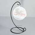 thumbnail image 4 of POINTERTECK Elegant Moon Shape Basket Display Rack Beautiful Sturdy Wrought Iron Basket Display Stand for Home, 4 of 9