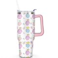 thumbnail image 2 of 40oz Tropical Pineapple Pattern Stainless Steel Flip Straw Tumbler Spill Proof Travel Cup Double Wall Vacuum Insulated Coffee Mug with Top Handle, 2 of 6