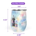 thumbnail image 5 of Happy Birthday Cute Puppy Cane Corso with Cake Gifts Party Hat 12oz Stainless Steel Wine Tumbler Insulated Cup with Lid Italian Mastiff Dog Lover Gifts Idea - 00029, 5 of 5