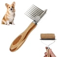 thumbnail image 1 of Bamboo Pet Comb for Long Haired Cats and Dogs with Metal Detangling Blade and Three Interchangeable Comb Heads, 1 of 7