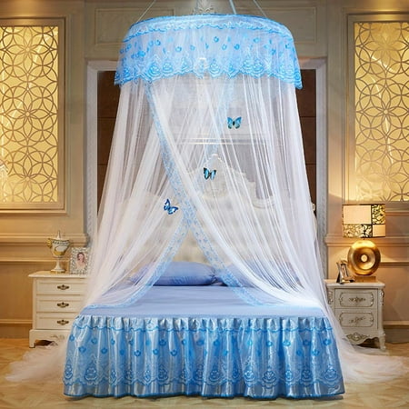 Round Lace Curtain Dome Princess Queen Bed Canopy Netting Mosquito Nets ...