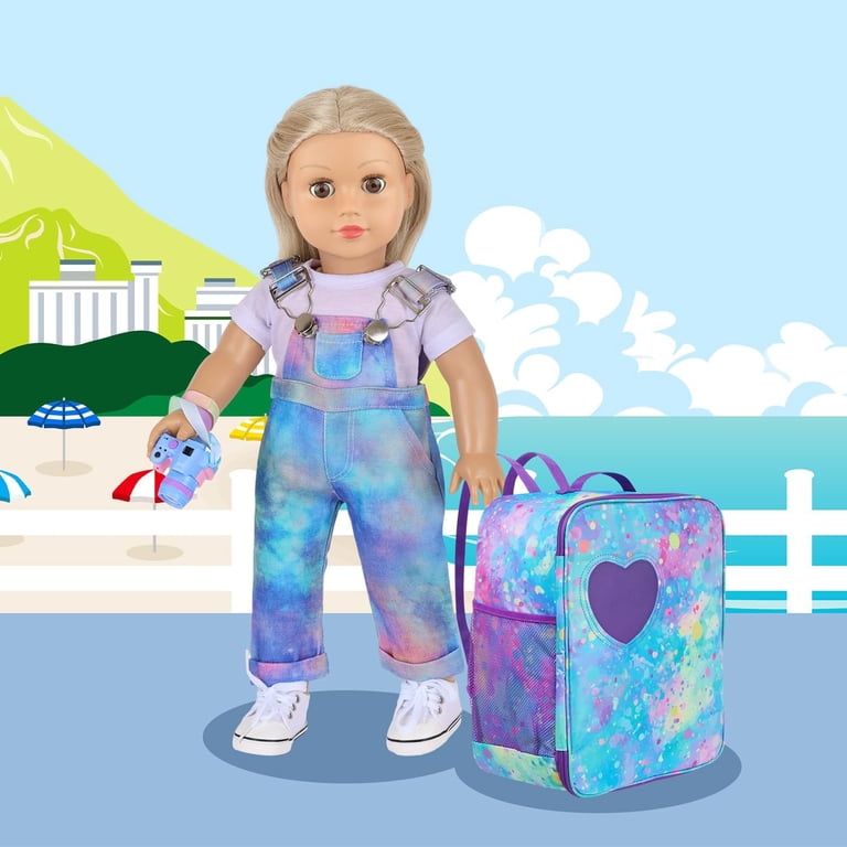 K.T. Fancy 18 inch Doll Carrier Backpack - Travel Set with