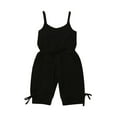 thumbnail image 1 of Girls Spaghetti Strap Rompers, One-piece Outfits, Solid Color Jumpsuit, 1 of 6