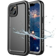 SPORTLINK Waterproof Case for iPhone 13 - Full Body Shockproof Dustproof Phone Screen Protector Cover 6.1 inch - Black