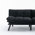 thumbnail image 5 of CARZZI LIFE 70.87" Velvet Futon Sofa Bed, Modern Convertible Sleeper Sofa Couch with Adjustable Backrest and Armrests, Tufted Loveseat Sofa with Metal Legs for Living Room, Bedroom, Apartment, Black, 5 of 7