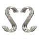 thumbnail image 1 of Ganchos Evob, paquete de 20, acero inoxidable en forma de S, 3,4", 1 of 5