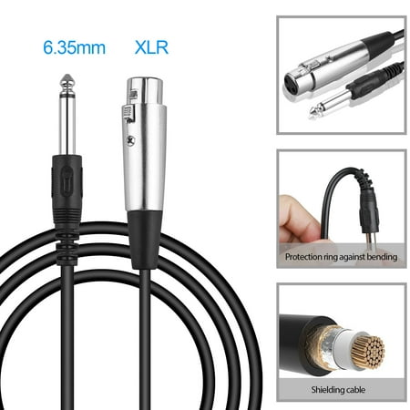 TSV Professional Handheld Microphone, Wired Dynamic Microphones, Portable Dynamic Mic System With 10ft Cable, 1/4" Socket for Karaoke Singing Machine, Speaker, Amp, Mixer, Speech, Wedding