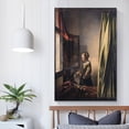 thumbnail image 5 of Painter Johannes Vermeer Painting Girl Reading A Letter at An Open Window Posters Canvas Art Prints Posters Photo Picture Painting Posters Decor Decorative 16x24inch(40x60cm), 5 of 6