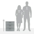 thumbnail image 4 of Sterilite Storage Drawer, 3 Drawer Plastic Weave Wide Tower with Pull Handles, Gray, 4 of 9