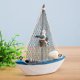 thumbnail image 3 of Toystoory Mini barco de azul de náutica de estilo mediterráneo, adornos artesanales de madera, decoración del hogar para habitación de Decoración del hogar 14 aves marinas navegantes Toystoory HA8706-03B, 3 of 6