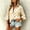 Beige, variant on Yrmaups Women Loose Fit Button Down Blouse, Polka Dot Collared Ruffle Sleeve Top, Soft Breathable Cotton Casual Tee for Office Beach Daily Wear, White S