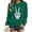 Dark Green, variant on Women Halloween Rhinestone Skeleton Peace Hand Print Crewneck Sweatshirt, Casual Long Sleeve Loose Fit Sparkly Graphic Pullover Top Soft Sweater for Daily Holiday Wear(White,XXL)