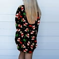 thumbnail image 5 of IROINNID Women's Open Front Jacket Print Long Sleeve Casual Christmas Coat Cardigan With Pocket Casual Tops, Black, 5 of 8