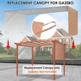 thumbnail image 4 of Quick Setups Replacement Gazebo Top Tear Resistant Windproof Design 190T Polyester Fabric For Outdoor Pergola And Backyard Shade, 4 of 9