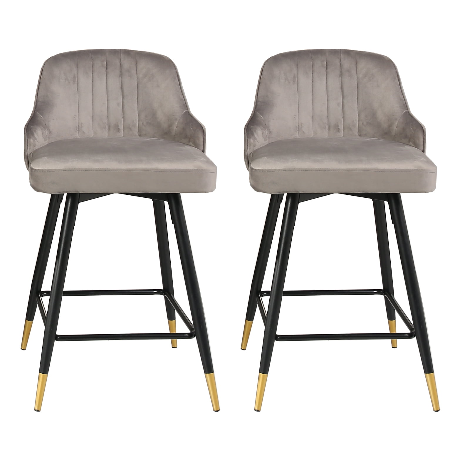 Omni House Bar Stools Set of 2,Swivel Counter Height Bar Stools, 25