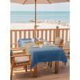 thumbnail image 2 of Outdoor Tablecloths with Umbrella Hole & Zipper, Navy Blue Ombre 60 x102 Inch Rectangle Tablecloths, Modern Yellow Gradient Farmhouse Art Waterproof Table Cloth, Patio/Pool/Picnic Table Covers, 2 of 8