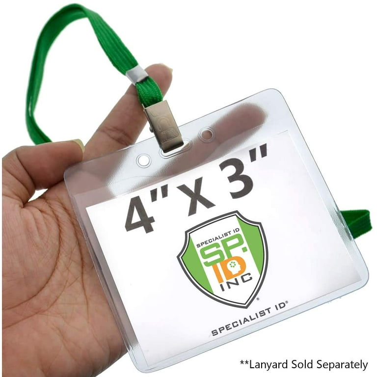 Clear 4x3 Horizontal Badge Holder