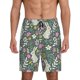 thumbnail image 1 of Balery Retro Bunny Floral Pantalones cortos de pijama de punto de algodón para hombre con cinturilla y bolsillos-Medium, 1 of 6