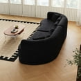 thumbnail image 7 of 106" Oversized Sectional Sofa,Modern Chenille Memory Foam Sofa Cloud Sofa with Deep Seat & 6 Pillows for Living Room,Black, 7 of 7